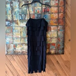 JS Collections Black Tiered Ruffle Dress